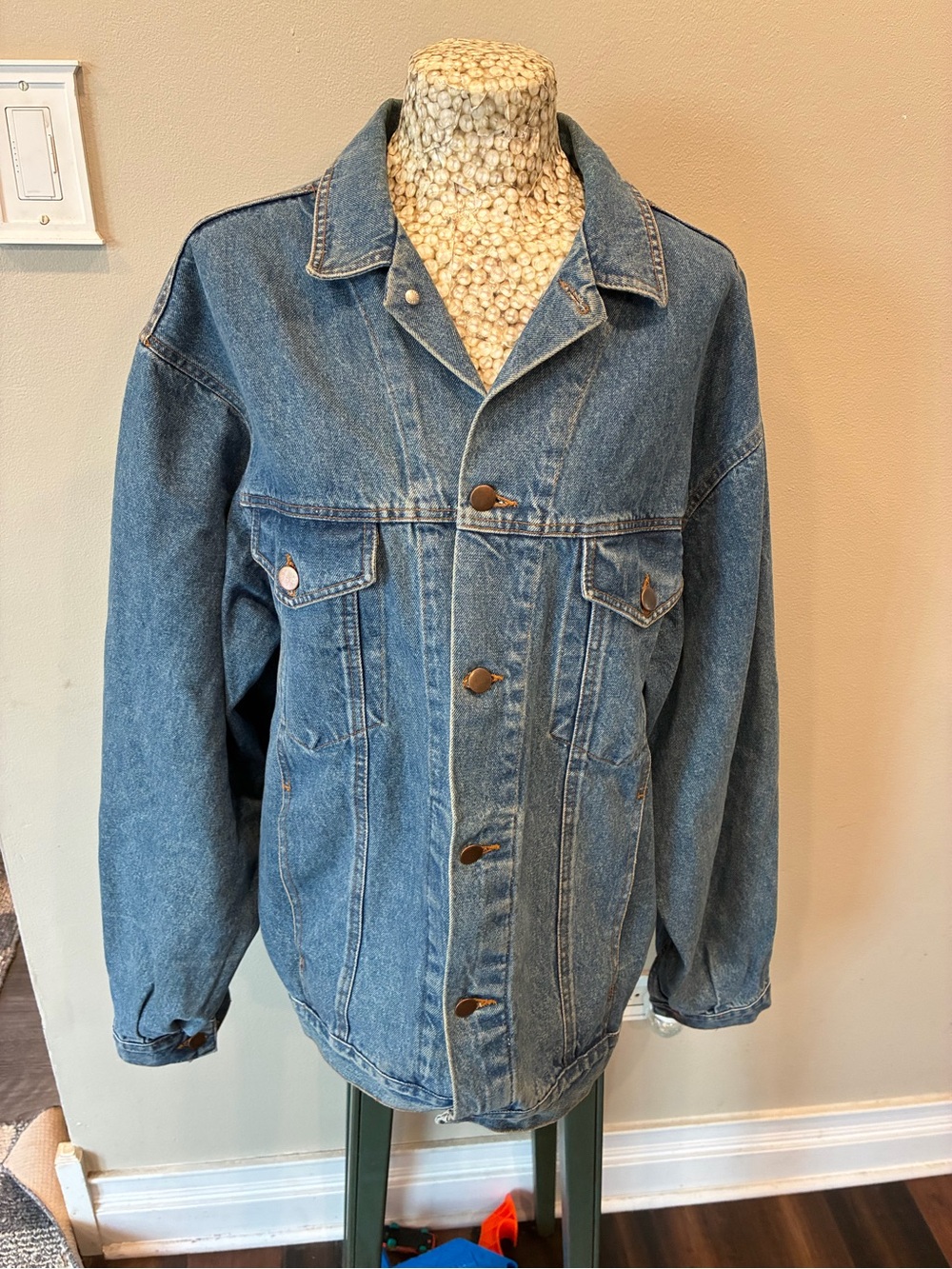 Vintage 90s Abercrombie & Fitch Blue Denim Jacket - Button-Front Shirt Jacket